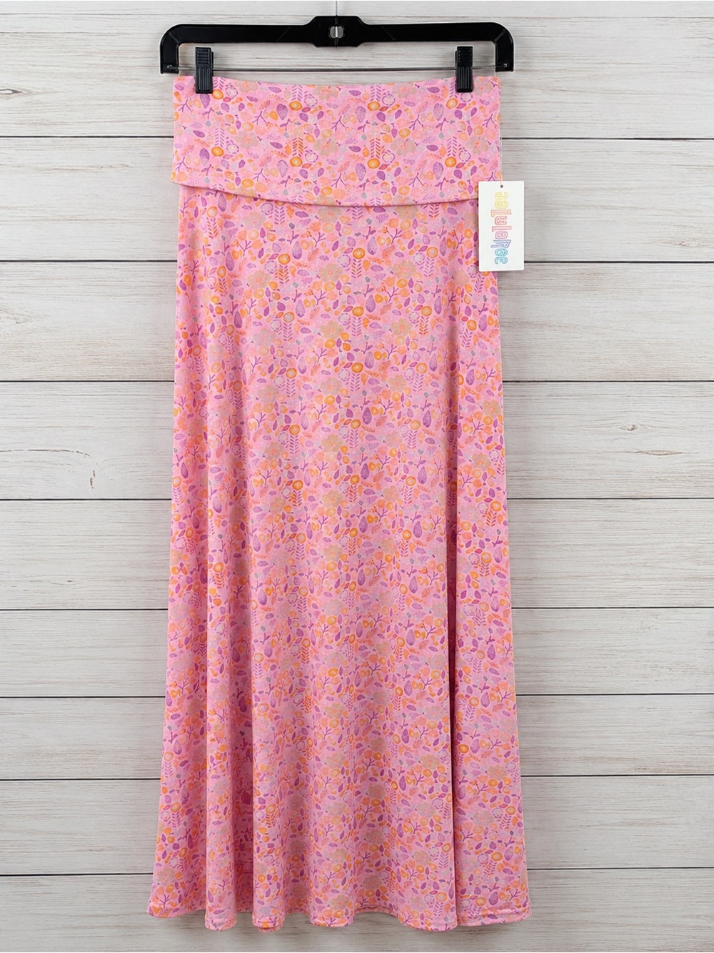 LuLaRoe Maxi Skirt Size XL NWT Pink Floral Print NWT - Picture 2 of 2